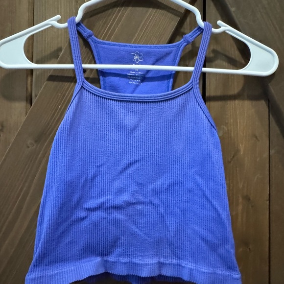 Purple Ribbed Women's Tank Top - Picture 1 of 3